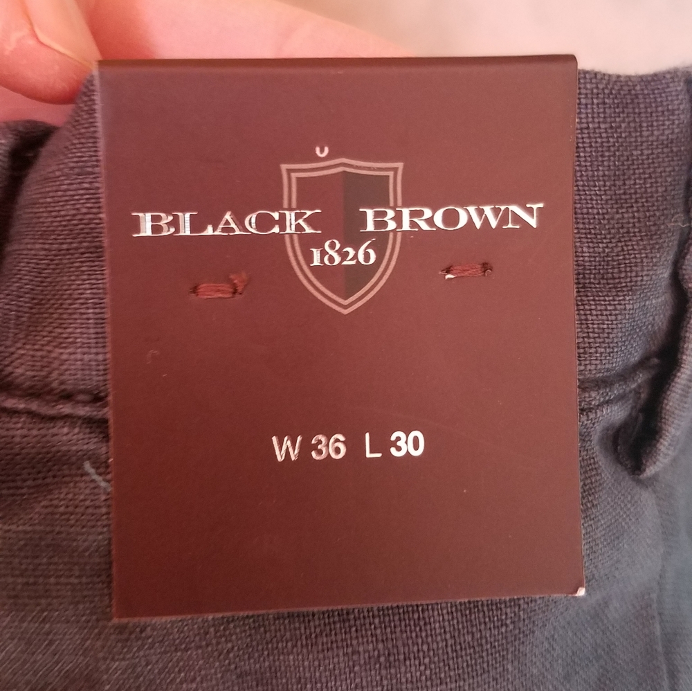 Black Brown 1826 Blue Linen Pants